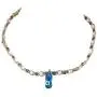 BlueRica Braided Hemp Cord Choker Necklace with Puka Shells and Flip Flop Pendant