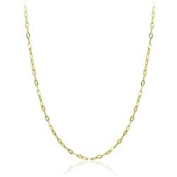 Michael Zweig 18K Gold Flash Plating over Sterling Silver Diamond Cut Oval Link Chain Necklace