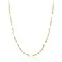 Michael Zweig 18K Gold Flash Plating over Sterling Silver Diamond Cut Oval Link Chain Necklace