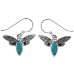 Boma Jewelry Sterling Silver Turquoise Firefly Dangle Earrings