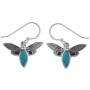 Boma Jewelry Sterling Silver Turquoise Firefly Dangle Earrings