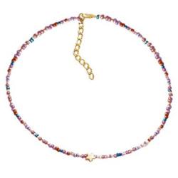 Althrorry Seed Bead Choker Colorful Boho Beaded Choker Necklace Jewelry for Women Girls