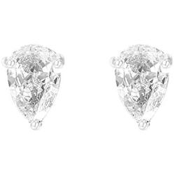 14K Gold Plated Sterling Silver Cubic Zirconia Stud Earrings for Women