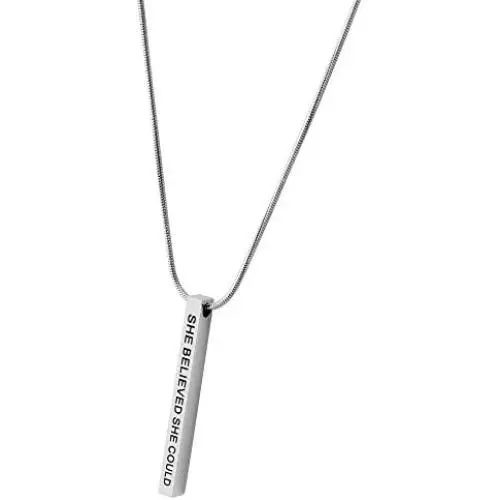 Lademayh Bar Necklace Engraved Inspirational Word Necklaces for Women, Stainless Steel Vertical Personalized Necklace with 20''+2'' Chain Lademayh Bar Necklace Engraved Inspirational Word Necklaces for Women, Stainless Steel Vertical Personalized Necklace with 20''+2'' Chain