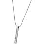 Lademayh Bar Necklace Engraved Inspirational Word Necklaces for Women, Stainless Steel Vertical Personalized Necklace with 20''+2'' Chain