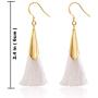Colorful Tassel Earrings Thread Bohemian Tassel Dangle Drop 925 Sterling Silver French Hook Jewelry for Women Gifts