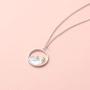 Boma Jewelry Sterling Silver Mountain Necklace with 14KT Gold Vermeil Sun Pendant Necklace, 18 Inches