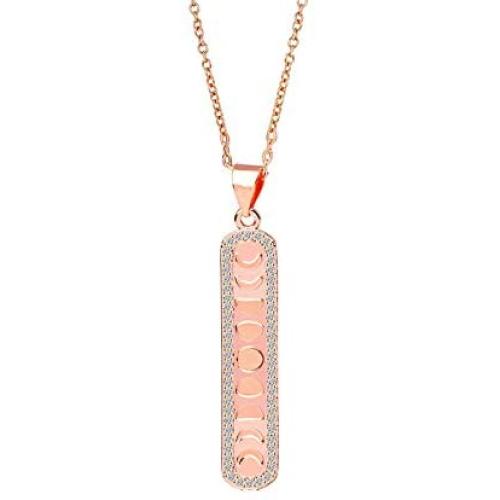 Moon Phase Necklace Bar Pendant Triple Goddess Jewelry