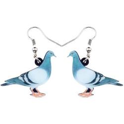 NEWEI Acrylic Pigeon Bird Earrings Big Long Drop Dangle Sweet Parrot Animal Jewelry For Women Girl Charm Gift