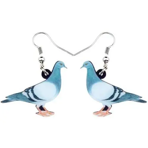 NEWEI Acrylic Pigeon Bird Earrings Big Long Drop Dangle Sweet Parrot Animal Jewelry For Women Girl Charm Gift NEWEI Acrylic Pigeon Bird Earrings Big Long Drop Dangle Sweet Parrot Animal Jewelry For Women Girl Charm Gift