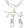 US Jewels And Gems Mens 1.0in 925 Sterling Silver Jewish Chai Sign of Life Pendant Necklace, 25mm