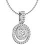 1/2 to 5/8 Carat Diamond Double Halo Pendant Necklace for Women in 14k White Gold (H-I, SI2-I1, cttw) with 18 Inch Silver Chain and Lobster Claw by Privosa Fine Jewelry 1/2 to 5/8 Carat Diamond Double Halo Pendant Necklace for Women in 14k White Gold (H-I, SI2-I1, cttw) with 18 Inch Silver Chain and Lobster Claw by Privosa Fine Jewelry