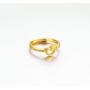 Ladies Double Heart Ring 14k Gold Plated Adjustable Personalized Wedding Engagement Promise Engraved Love Fashion Jewelry Fine Ring