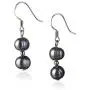 Julika Black 6-7mm Double Strand A Quality Freshwater 925 Sterling Silver Cultured Pearl Set For Women
