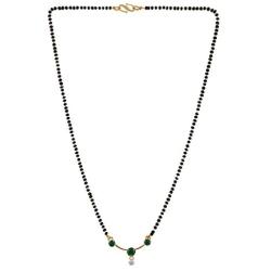 Efulgenz Indian Bollywood Traditional American Diamond CZ Mangalsutra Pendant Necklace Jewelry for Women