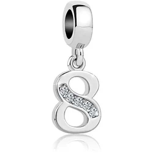 LovelyCharms 0-9 Number Charm Dangle Bead for Bracelet Necklace LovelyCharms 0-9 Number Charm Dangle Bead for Bracelet Necklace