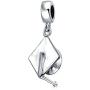 Personalized Graduate Graduation Trencher Cap Engravable Dangle Bead Charm .925 Sterling Silver Fits European Bracelet