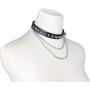 macoking Goth Leather Collar Choker Studded Spike Rivet Black Necklace Punk Bracelet