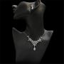 Roseeden Woman Wedding Party CZ Jewelry Bridal Zirconia Necklace and Earrings Set RE8064