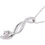 ALOV Jewelry Sterling Silver Best Friend Forever Love Cubic Zirconia Pendant Necklace