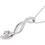 ALOV Jewelry Sterling Silver Best Friend Forever Love Cubic Zirconia Pendant Necklace