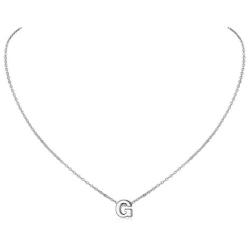 ChicSilver 925 Sterling Silver Letter A-Z Pendant Necklace, Dainty Small Initial Necklace for Women, Silver/Gold (with Gift Box)