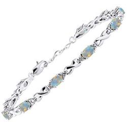 RYLOS Bracelets for Women 925 Silver XO Hugs & Kisses Tennis Bracelet Gemstone & Genuine Diamonds Adjustable to Fit 7''-8'' Wrist, 10 Gorgeous 6X4MM Jewelry for Women Friendship Bracelets