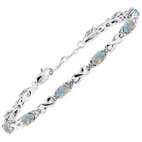RYLOS Bracelets for Women 925 Silver XO Hugs & Kisses Tennis Bracelet Gemstone & Genuine Diamonds Adjustable to Fit 7''-8'' Wrist, 10 Gorgeous 6X4MM Jewelry for Women Friendship Bracelets RYLOS Bracelets for Women 925 Silver XO Hugs & Kisses Tennis Bracelet Gemstone & Genuine Diamonds Adjustable to Fit 7''-8'' Wrist, 10 Gorgeous 6X4MM Jewelry for Women Friendship Bracelets