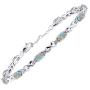 RYLOS Bracelets for Women 925 Silver XO Hugs & Kisses Tennis Bracelet Gemstone & Genuine Diamonds Adjustable to Fit 7''-8'' Wrist, 10 Gorgeous 6X4MM Jewelry for Women Friendship Bracelets