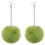 6 Pairs Faux Fur Fluffy Pom Pom Drop Dangle Earrings Set Bohemia Ethnic Handmade Colorful Long Ball Tassel Earrings Thanksgiving Christmas Earrings Gifts for Women Girls Jewelry