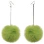 6 Pairs Faux Fur Fluffy Pom Pom Drop Dangle Earrings Set Bohemia Ethnic Handmade Colorful Long Ball Tassel Earrings Thanksgiving Christmas Earrings Gifts for Women Girls Jewelry