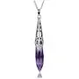 Top Plaza Natural Healing Crystal Stone Necklace Antique Silver Gemstone Point Pendulum Necklaces Reiki Quartz Jewelry for Women Girls Top Plaza Natural Healing Crystal Stone Necklace Antique Silver Gemstone Point Pendulum Necklaces Reiki Quartz Jewelry for Women Girls