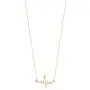 GELIN 14k Solid Gold 0,01 ct Diamond Heartbeat Cardiogram Pendant Chain Necklace for Women,18 INCH GELIN 14k Solid Gold 0,01 ct Diamond Heartbeat Cardiogram Pendant Chain Necklace for Women,18 INCH