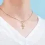 TOPGRILLZ 925 Sterling Silver 14K Gold Plated Small Cross Necklace Pendant for Girls Women Venice Chain Fashion Jewelry Gift TOPGRILLZ 925 Sterling Silver 14K Gold Plated Small Cross Necklace Pendant for Girls Women Venice Chain Fashion Jewelry Gift