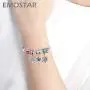 EMOSTAR Xmas Series Charms fits DIY Bracelet, Rose Gold Happy Snowman, Christmas Sleigh, Festive Tree, Christmas Bell Ball, Santa Claus, Snowflake Charms in 925 Sterling Silver, for Merry