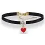 Konpicca Black Leather Punk Choker Premium Black Vegan Leather Choker and Collar Necklace with Elegant Pendant Konpicca Black Leather Punk Choker Premium Black Vegan Leather Choker and Collar Necklace with Elegant Pendant