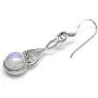 Silvershake Natural Moonstone White Gold Plated 925 Sterling Silver Victorian Swirl Style Dangle Hook Earrings Silvershake Natural Moonstone White Gold Plated 925 Sterling Silver Victorian Swirl Style Dangle Hook Earrings