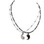 BlueRica Friends/Couples Yin Yang Pendant on Seed Beads Necklace Set