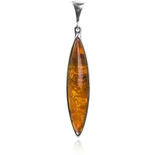 Ian and Valeri Co. Amber Sterling Silver Marquise Pendant Ian and Valeri Co. Amber Sterling Silver Marquise Pendant