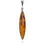 Ian and Valeri Co. Amber Sterling Silver Marquise Pendant