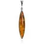 Ian and Valeri Co. Amber Sterling Silver Marquise Pendant Ian and Valeri Co. Amber Sterling Silver Marquise Pendant