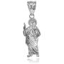 925 Sterling Silver Saint Jude Charm Pendant Necklace