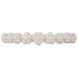 Pura Vida Silver-Plated Floral Stackable Ring - Sterling Silver Band, Sizes 5-9