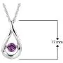 Brilliance in Motion 925 Sterling Silver Dancing Birthstone Teardrop Pendant Necklace, 18'' Brilliance in Motion 925 Sterling Silver Dancing Birthstone Teardrop Pendant Necklace, 18''