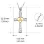 YFN Cross Necklace Sterling Silver Celtic Knot Cross Infinity Heart Love Pendant Necklace 18''