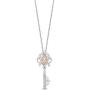 Jewelili Enchanted Disney Fine Jewelry 14K Rose Gold Over Sterling Silver Diamond Accent Belle Key Diamond.