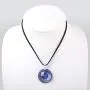 SUVANI Glass Jewelry Om Ohm Aum Symbol Mandala Cabochon Round Pendant Necklace 17-19” Choose Color