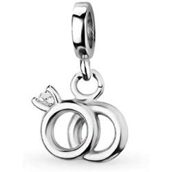 EVESCITY 925 Real Silver Gold Beads for Charm Bracelets Best Jewelry Gifts for Her Women