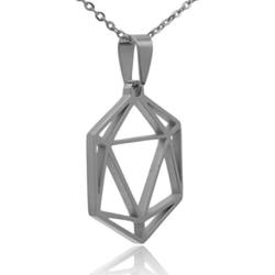 Clayton Jewelry Labs D20 Dice Silhouette Stainless Steel Necklace