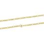 EDFORCE Stainless Steel Womens Mens 20 inch Figaro Link Chain Cross Necklace and Matching Bracelet, 20''